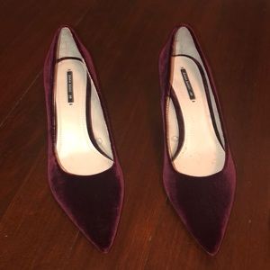 Zara stilettos, burgundy color.